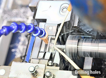 Buracos de perfuração da