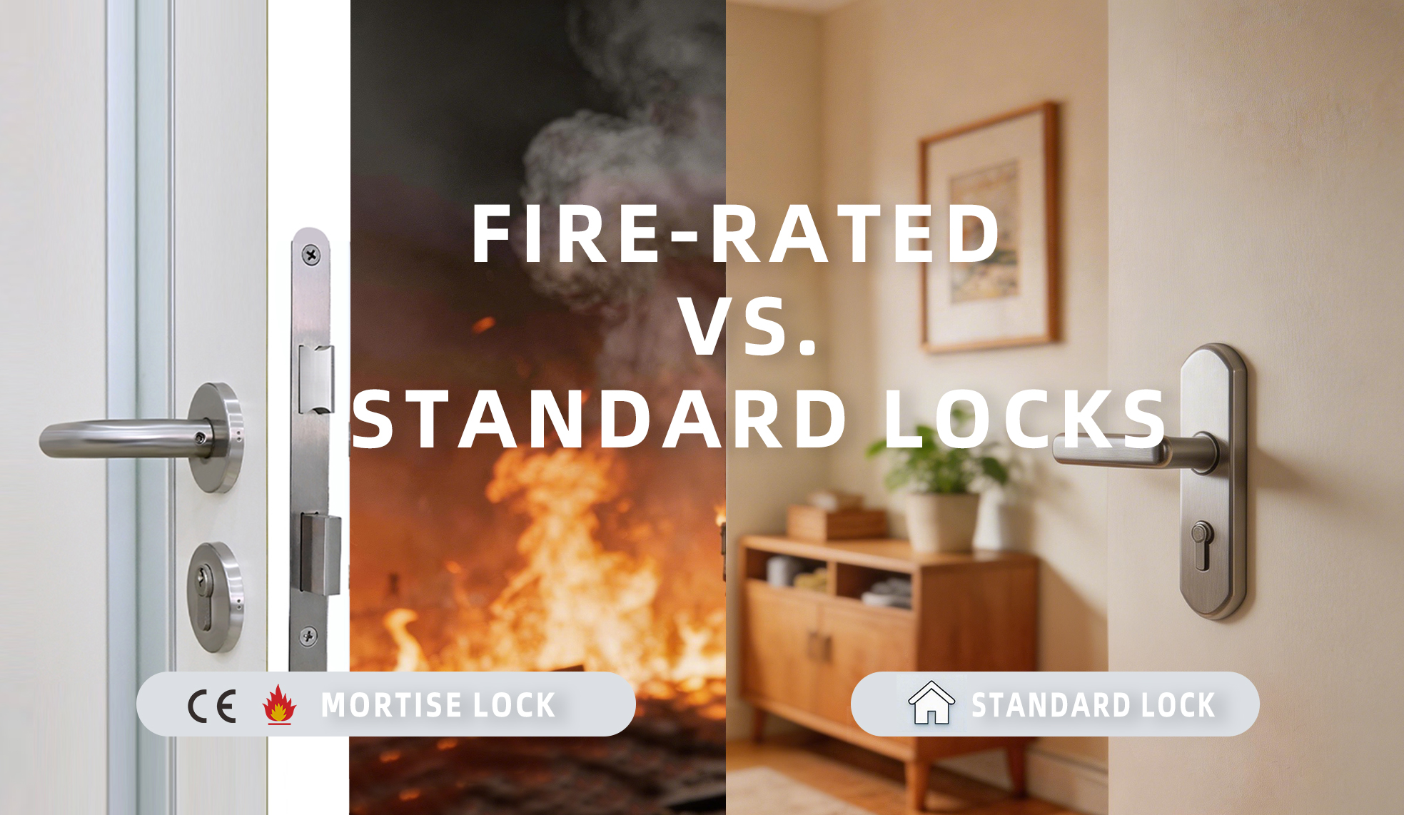 Como as fechaduras corta-fogo diferem das fechaduras padrão?