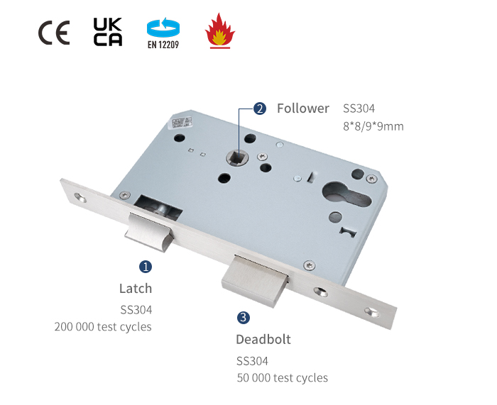 Mortise Door Lock 7072Z Detalhes