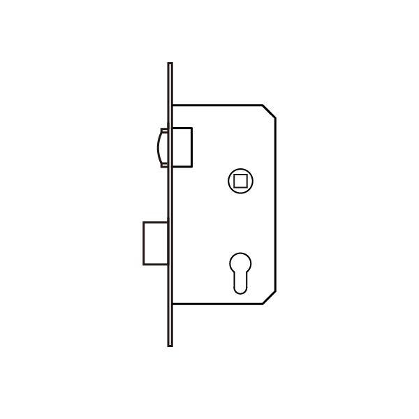 Trava de rolo de mortise