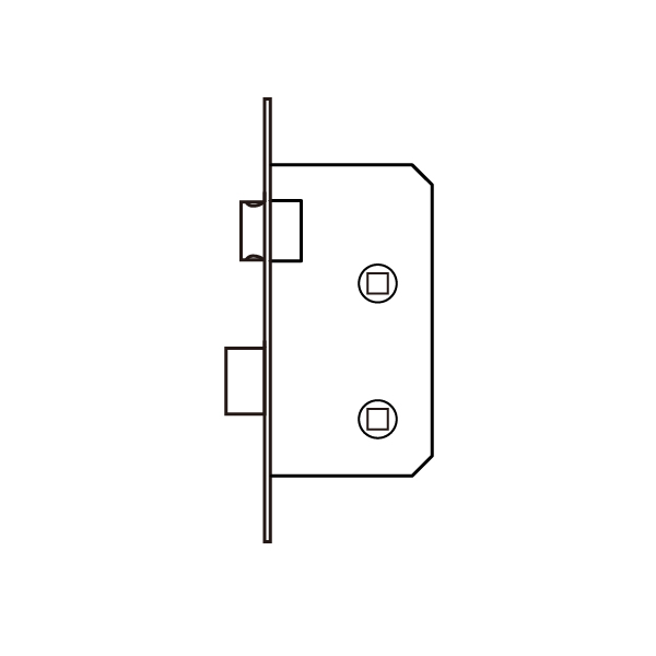 Mortise Banheiro Lock