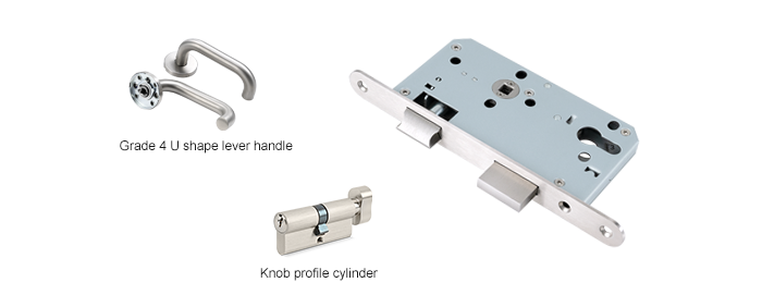 Conjunto de fechadura de escape com alavanca de grau 4