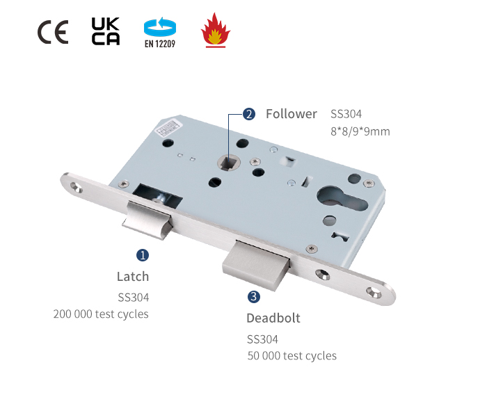 Detalhes da fechadura da porta Mortise 5572Z