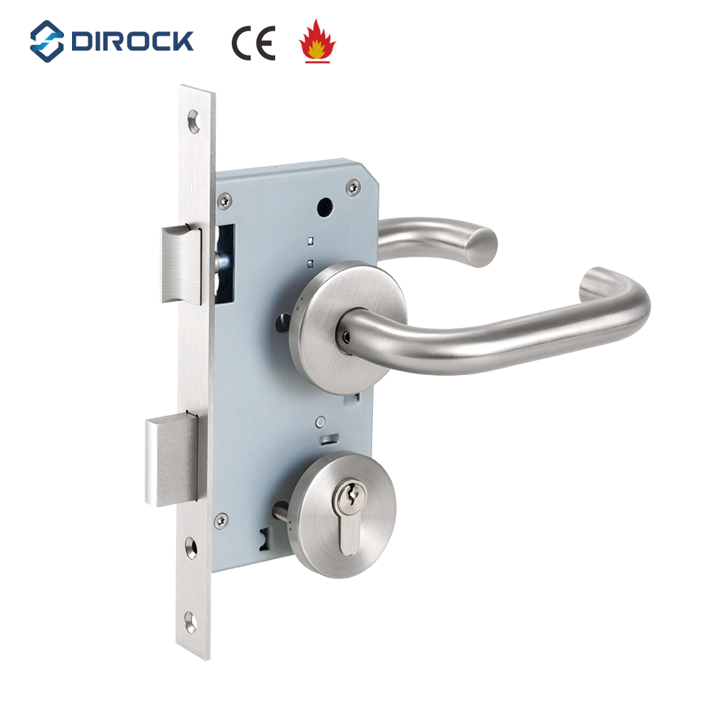 Conjunto de fechadura de encaixe com classifica&ccedil;&atilde;o de fogo DIROCK