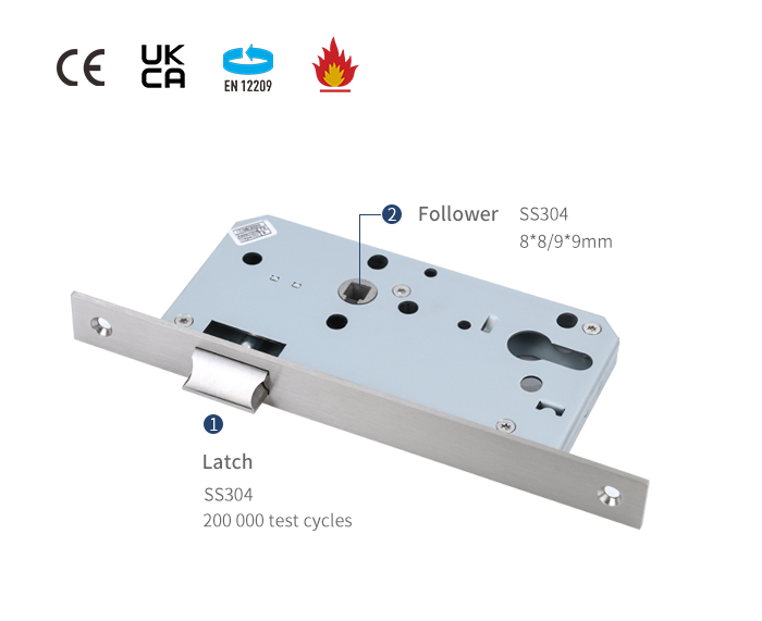 Detalhes da fechadura da porta de encaixe de passagem 6072ZL