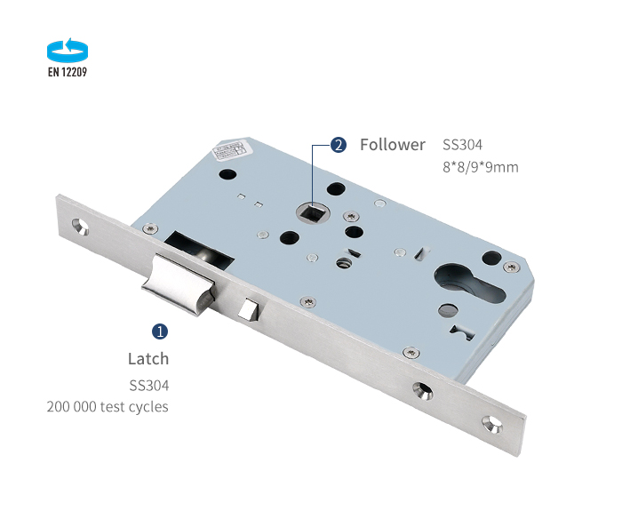 Detalhes da trava de porta de mortise da sala de aula 6072CR